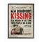 Stupell Industries Kissing Newspaper Wall Art in Black Frame